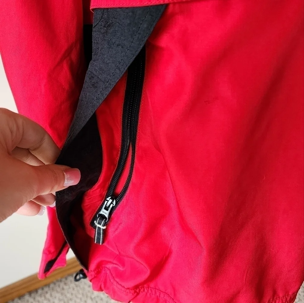 Vintage Tommy Hilfiger  1/4 Inch Zip Up Red/Black Pull Over Jacket Men's Sz L.